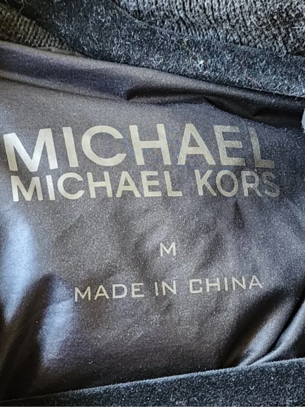 Michael Michael Kors Black Down Filled Quilted Puffer Sweater Jacket